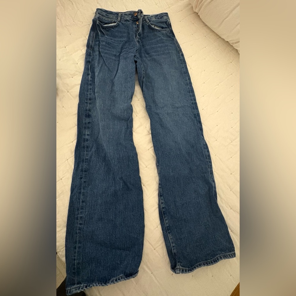 Zara Dark Blue Flare Jeans